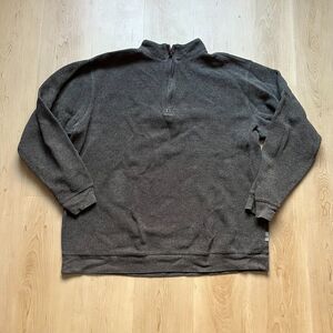 Woolrich Men's XL Brown Quarter Zip Front Sweater Pullover Sweater